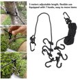thumbnail image 3 of Windproof Laundry Clothesline Portable 5m Long Outdoor Hanging Rope with 7 Hooks for Laundry Camping Hanging Lights, 3 of 7