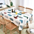thumbnail image 4 of Fall Sunflower Vinyl Tablecloth Rectangle Plastic PVC Oilcloth Tablecloths Wipeable Table Cloth Cover for Foot Folding Tables Kitchen Dining Room Table Crafting x, 4 of 7