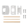 thumbnail image 1 of Door Lock Strike Plate with Spacer Shim Door Security Lock Repair Kits D Type, 1 of 8