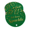 thumbnail image 1 of Inkdotpot Gold Foil Paper Hang Tags Let Love Sparkle Wedding Favor Tags 50 Pieces, 1 of 6