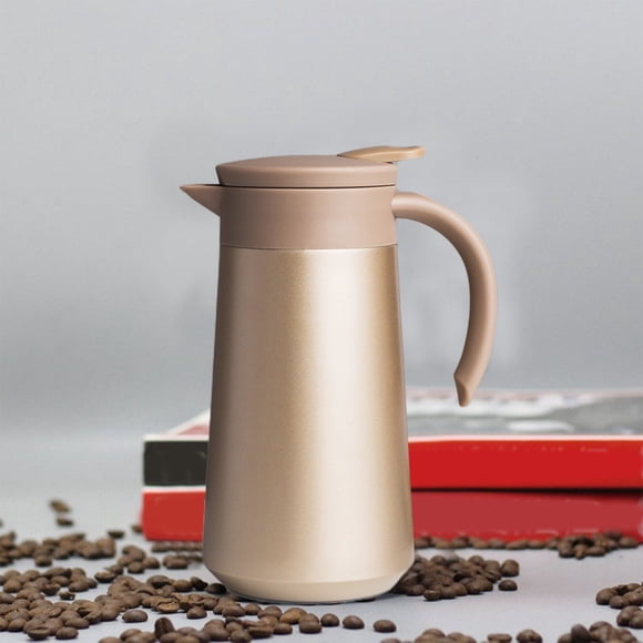 Bouteille d'Eau Chaude en Acier Inoxydable 800 ml Mini Contenant Isotherme Isolé pour Lait de Bébé et Café, Marmite Chaude Portable Étanche pour la Maison, le Bureau, les Voyages Hzhnb / Acier Inoxydable, Or
