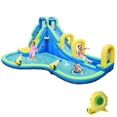 thumbnail image 1 of Costway Inflatable Water Slide Kids Bounce House Castle Splash Water Pool W/ 750W Blower, 1 of 10