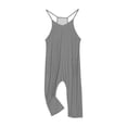 thumbnail image 3 of Full Length Pants Overalls, Girls Casual Jumpsuits Sleeveless Summer Rompers Long Pants With Pockets For 5-14 Years, 3 of 6