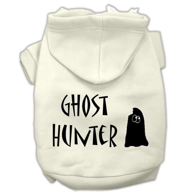 Ghost Hunter Sweat à Capuche pour Animaux Crème avec Lettrage Noir TP (8)