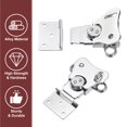 thumbnail image 3 of Unique Bargains 4Pcs Butterfly Twist Latch, 3.54 Inch Alloy Spring Loaded Twist Latch Keeper Toggle Clamp, Chrome Silver, 3 of 6
