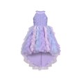 thumbnail image 2 of Robe Dos Nu pour Fille Violette Plissée à Étages à Paillettes Concours Hi-lo Dos Ajouré 6 Ans, 2 of 5