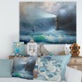 thumbnail image 1 of Designart Lighthouse Shining Light During Stormy Night II Canvas Wall Art, 1 of 4