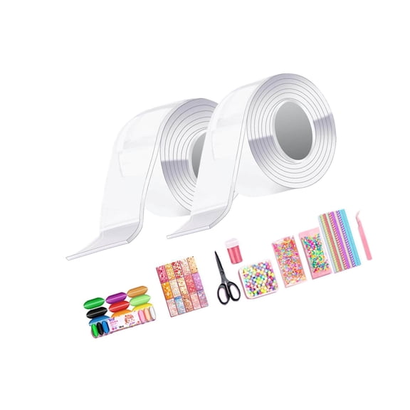 kurtrusly Bulles Soufflées Ruban Double Face Ruban Imperméable Bandes Ruban Transparent 5cm 10cm Outil Complet 2 Pcs Clair