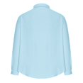 thumbnail image 3 of GigrtiJin Chemise en Lin pour Homme à Boutons, Manches Longues, Col à Revers, Chemises Unies, Mode Décontractée, Confortable, Chemises Amples, 3 of 6