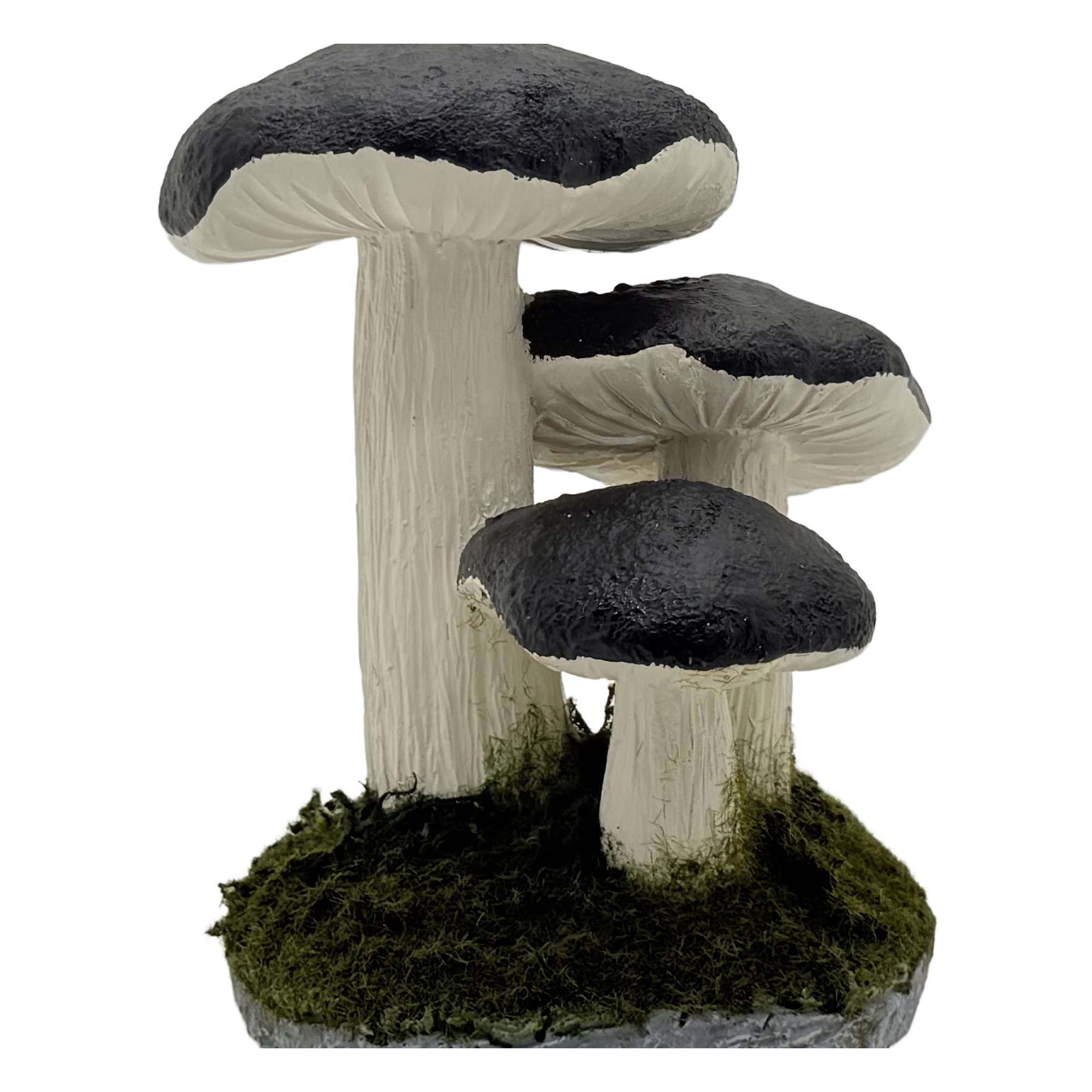 Way-To-Cel PL Champignons décor, 5 pouces de hauteur, couleur noir et blanc et vert
