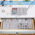 thumbnail image 3 of Jewelry Organizer Tray, 10 Pcs Stackable Velvet Jewelry Organizer for Drawer, Jewelry Storage Display Trays Showcase, 3 of 7