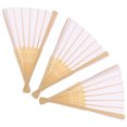 thumbnail image 2 of 3pcs Bamboo Folding Fan Blank Bamboo Hand Fan DIY Bamboo Hand Fans for Decor, 2 of 8