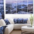 thumbnail image 1 of Rocky Blue Seashore in Morning - Modern Seascape Canvas Artwork, 1 of 3