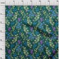 thumbnail image 3 of oneOone Tissu Polyester Spandex Vert Foncé Tissu Floral pour Robe Tissu Imprimé Tissu au Mètre 56 Pouces de Large, 3 of 4