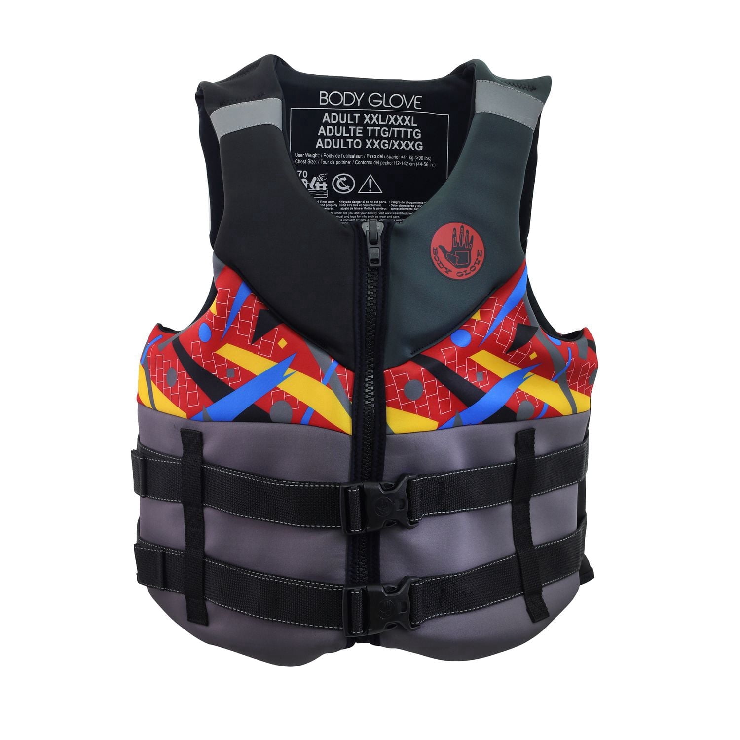 Veste de sauvetage Body Glove EvoGen gilet nautique adulte ajustable en polyester pour navigation kayak et pêche