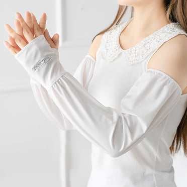 ZTTD Manchons de Bras pour Femmes Hommes Protection Solaire UV Rafraîchissants en Soie Glacée Enveloppements de Bras Coupe Décontractée Manchons de Bras Housse de Protection de la Peau