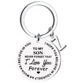 thumbnail image 1 of EGNMCR Keychains DIY To My SON Stainless Steel Last Name 26 Letter Keychain 2.5cm Fashion Decorations, 1 of 6