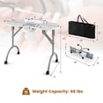 thumbnail image 3 of Costway Table de Manucure Pliable et Portable avec Collecteur de Poussière, Lampe DEL, Sac de Transport, Blanc, 3 of 10