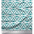 thumbnail image 1 of Soimoi Crepe Silk Fabric Ogee Damask Print Sewing Fabric Yard 42 Inch Wide, 1 of 5