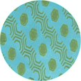thumbnail image 1 of Ahgly Company Tapis d'Intérieur Lavable en Machine Carré Transitionnel Moyen Vert Mer, 3 Pieds Carré, 1 of 7