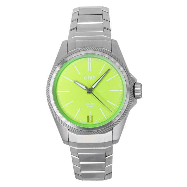 Oris ProPilot X Kermit Edition Titane Cadran Vert Automatique 01-400-7778-7157-Set 100 m Montre pour Homme