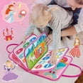 thumbnail image 3 of LivinVeluris Montessori Busy Board for Toddlers– Sensory Activity Board with Fine Motor Skills Toys– Educational Toy for Children– Learning Toys for 1-3 Year Old Boys & Girls –Pink Princess Design, 3 of 7