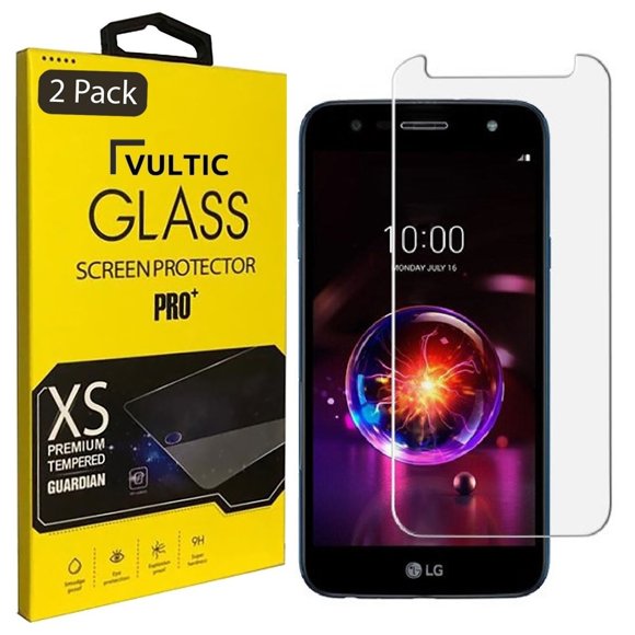 Vultic [2 Pack] Protecteur d'Écran pour LG X Power 2 / 3 [Cas Friendly], Couvercle de Film en Verre Trempé