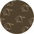 thumbnail image 1 of Ahgly Company Tapis Rond Lavable en Machine Intérieur Transitionnel Chêne Brun, 4 Pieds Rond, 1 of 7