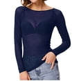 thumbnail image 1 of Pompotops Haut Gaine pour Femmes à Manches Longues Transparent Sans Coutures, Haut de Bras, Chemise en Maille, Blouse, 1 of 8