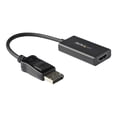 thumbnail image 2 of StarTech.com DisplayPort to HDMI Adapter, 4K 60Hz HDR10 Active DisplayPort 1.4 to HDMI 2.0b Video Converter, 4K DP to HDMI Adapter Dongle for Monitor/Display/TV, Latching DP Connector - Ultra HD, EMI Shielding (DP2HD4K60H) - Adapter - DisplayPort male latched to HDMI female - 9.9 in - shielded - black - 4K support - for P/N: ST121HD20FXA, SV231DHU34K6, SV231HU34K6, SV431HU34K6, 2 of 7