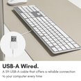 thumbnail image 3 of Macally Clavier Filaire USB Ultra Mince avec Pavé Numérique pour Apple Mac Pro, MacBook Pro/Air, iMac, Mac Mini, Ordinateurs Portables, Ordinateur de Bureau Windows PC Lap, 3 of 8