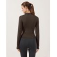 thumbnail image 3 of ORUYROP Veste de Course Légère Extensible pour Femmes avec Fermeture Éclair Complète et Trous pour les Pouces, 3 of 6