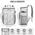 thumbnail image 2 of Country Rustic Wildflower Insulated Cooler Backpack, Leakproof Waterproof Lunch Backpack for Farmhouse Style Outdoor Activities, 2 of 6
