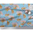 thumbnail image 3 of Soimoi Modal Satin Fabric Tree,Floral & Deer Animal Fabric Prints by Yard 42 Inch Wide, 3 of 3