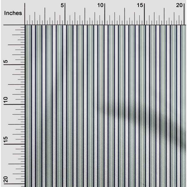 oneOone Cotton Poplin Fabric Shadow Stripe Print Sewing Fabric BTY 42 Inch Wide