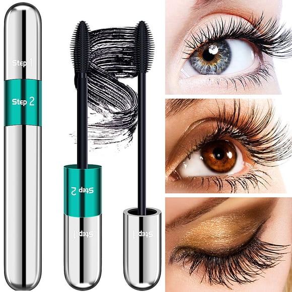 4D Lash Extension Mascara - Volume Mascara Cream Mascara With Silk Fiber, Natural And False Lash Look In One Mascara, Long Lasting Mascara - Black