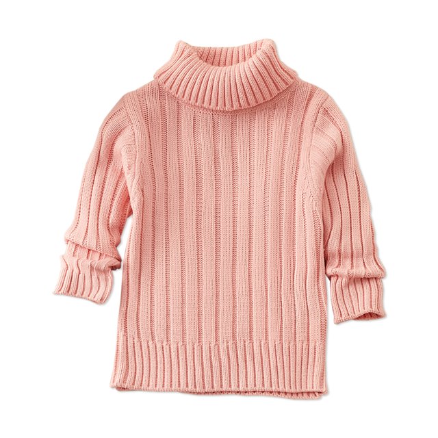 PatPat Pull en Tricot Côtelé à Col Roulé pour Tout-Petits