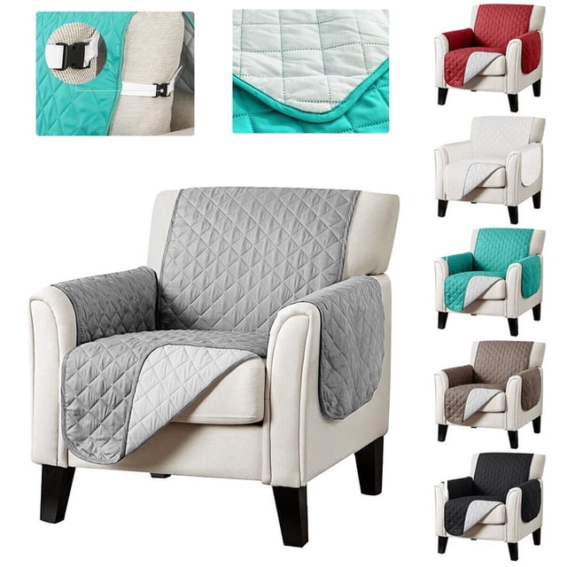 CHOK 2024 Housse de Canapé 75”x77” Résistante à l'Eau avec Sangles Élastiques Protecteur de Meubles pour Animaux Enfants Chien Chat Brun Foncé