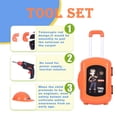 thumbnail image 4 of Jeu d'Imitation d'Ingénieur 2-en-1 et Valise avec Perceuse Inertielle Outils de Construction, 4 of 6