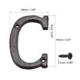 thumbnail image 2 of Unique Bargains 3 Inch Cast Iron House Letter Mailbox Address Sign Letter C, 2 of 5