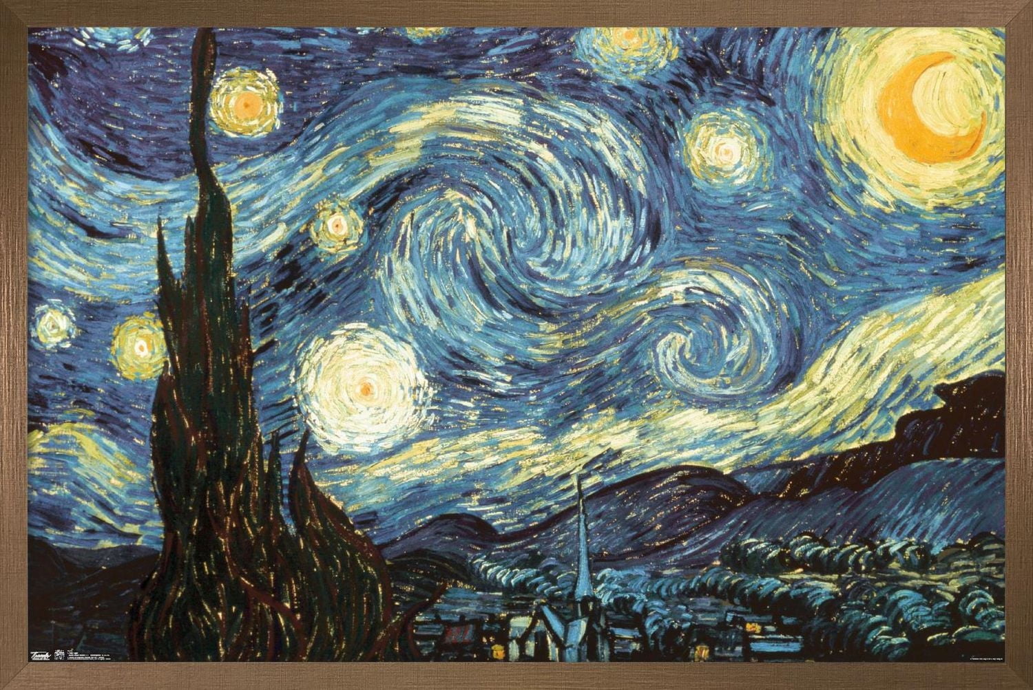 The Starry Night by Vincent van Gogh Wall Poster