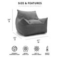 thumbnail image 2 of Big Joe Chaise Longue Impériale Lux en Union, Gris, 2 of 6