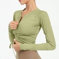 thumbnail image 4 of RXIRUCGD Chandail à Capuchon de Sport Décontracté à Col Rond pour Femmes, Vert, Taille L, 4 of 5