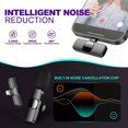 thumbnail image 3 of Professional Wireless Lavalier Microphone Plug & Play for iPhone iPad Android USB-C Phone Laptop Audio Video Recording Microphone for YouTube / TikTok / Interviews / Vlog Live Podcast, 3 of 9