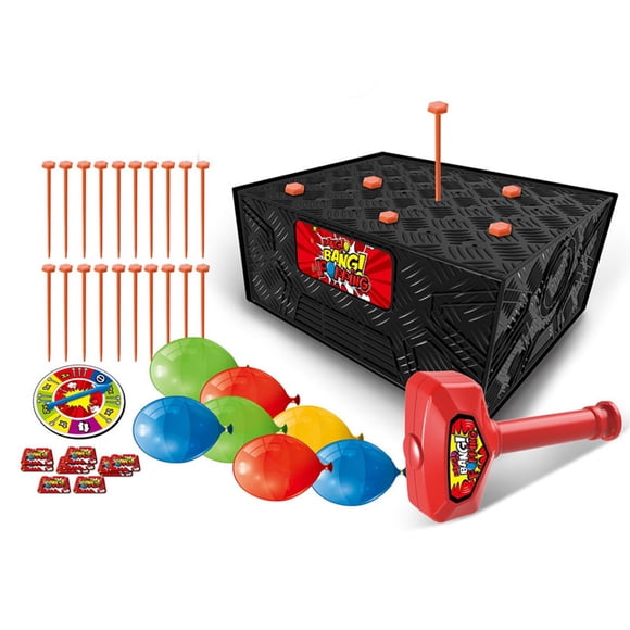 Multicolor Balloon Pop Game Family Party Action Toy With Pump Exciting Group Activity For Kids Adults Fun Interactive Challenge Social Skill Development 24X19X10.8Cm