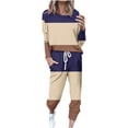 thumbnail image 1 of Birdeem Womens Fashionable Loose Printed Long Sleeved Round Neck Drawstring Casual Set, 1 of 5