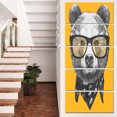 thumbnail image 1 of Funny Bear with Formal Glasses - Contemporary Animal Art Canvas, 1 of 3