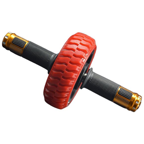 relayinert Ab Wheel Workout Abdomen Exerciser Roller Home Gym Trainer Versatile and Efficient Red 15x5cm