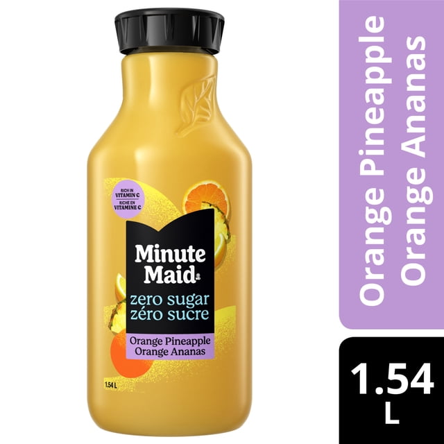 Minute Maid Zero Sugar Orange Pineapple Bottle, 1.54 Liters