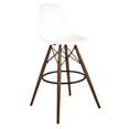 thumbnail image 2 of Plata Décor Import Inc - Eames Eiffel  Stool Walnut 26" in White, 2 of 2